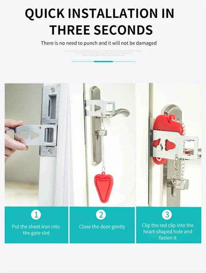 Portable Door Lock Travel Lock Anti-Theft Hotel Lock