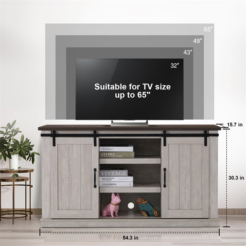 Meuble TV en bois de style vintage pour salon