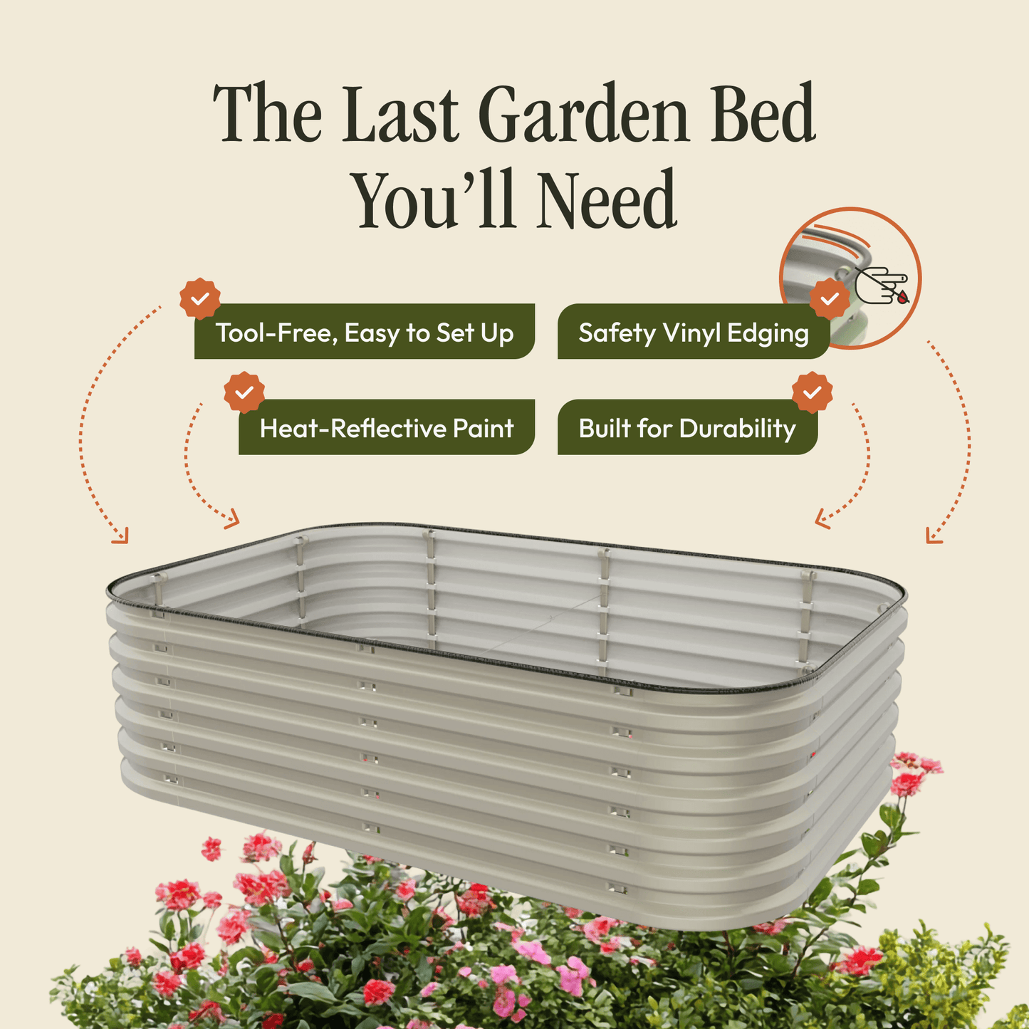 Gro-Rite Premium Metal Raised Garden Bed Kit