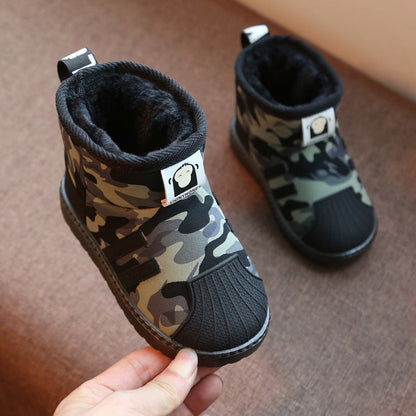 Zapatos infantiles de camuflaje con suela blanda