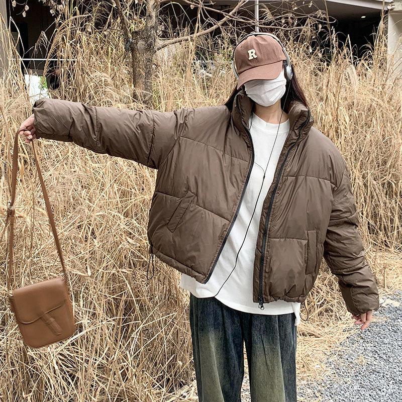 Manteau court en pain d'épices d'hiver pour femme