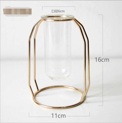 Geometric Rose Gold Vase