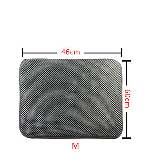 Tapis de litière double couche pour chats, tapis de litière pour animaux de compagnie, tapis de litière pour chats, accessoire de propreté pour maisons de chats