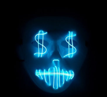 Masque de fête LED dollar américain