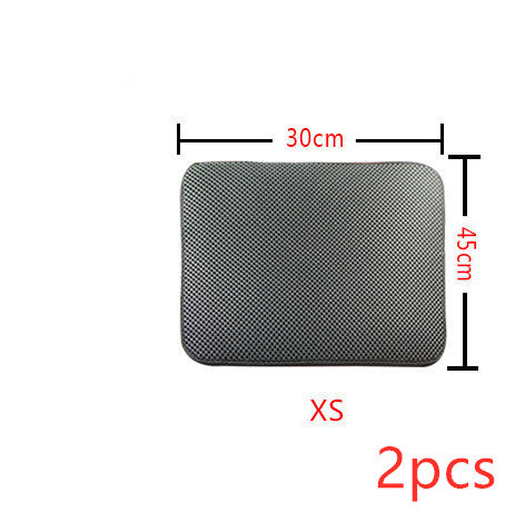 Tapis de litière double couche pour chats, tapis de litière pour animaux de compagnie, tapis de litière pour chats, accessoire de propreté pour maisons de chats