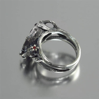 Red garnet ring
