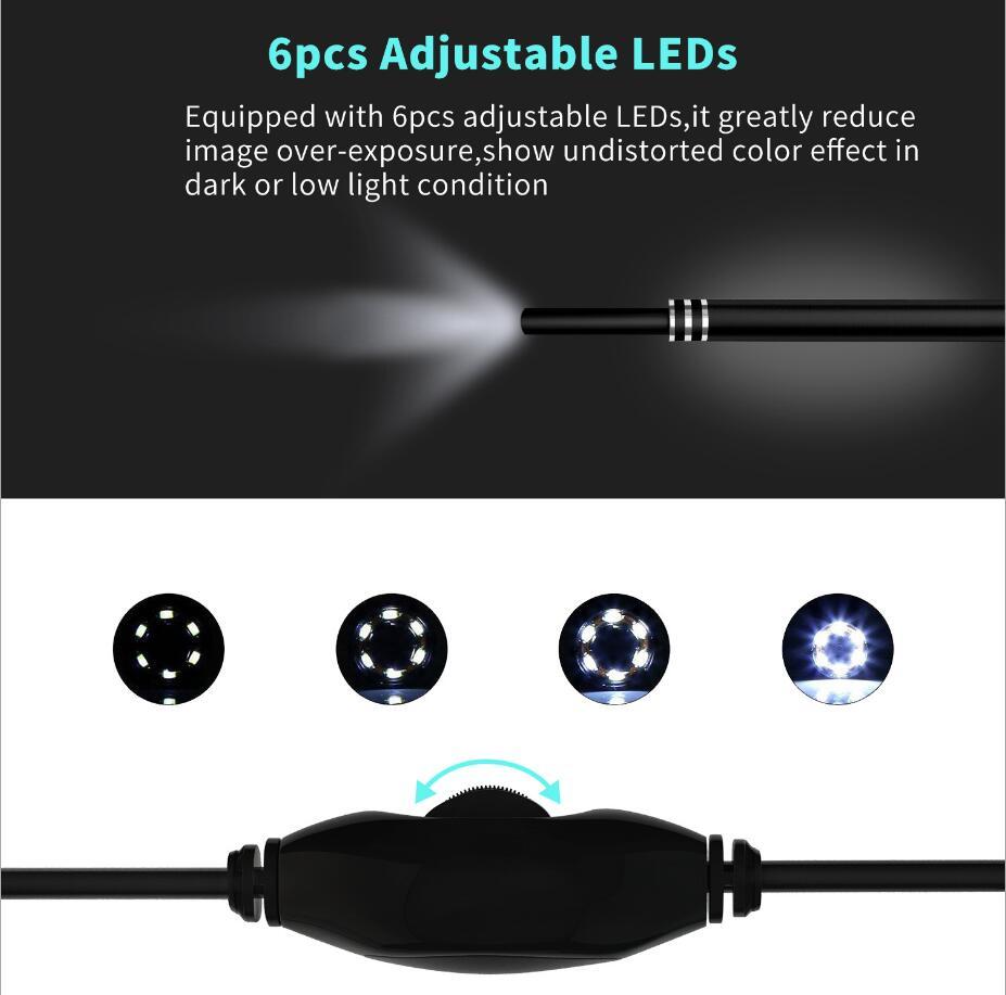 Endoscope de nettoyage d'oreille 3 en 1 USB, Android et Type-C HD, cuillère d'oreille visuelle, cure-oreille multifonctionnel avec mini caméra, outil de nettoyage pour la santé de l'oreille
