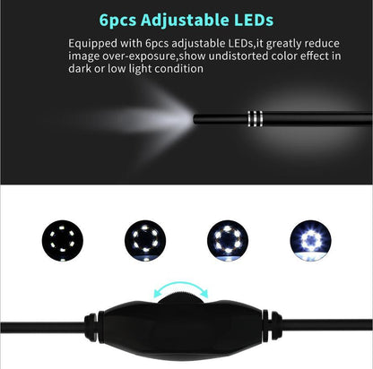Endoscope de nettoyage d'oreille 3 en 1 USB, Android et Type-C HD, cuillère d'oreille visuelle, cure-oreille multifonctionnel avec mini caméra, outil de nettoyage pour la santé de l'oreille