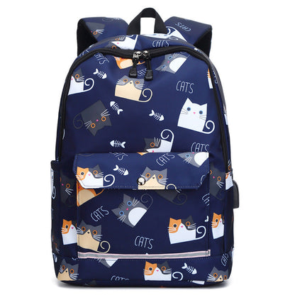 Sac à dos femme Sac à dos ordinateur Sac d'école rechargeable
