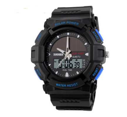 Solar Sport Watch – Waterproof Double Display for Outdoor & Everyday Wear