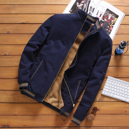 Chaqueta cortavientos para hombre con cuello alto