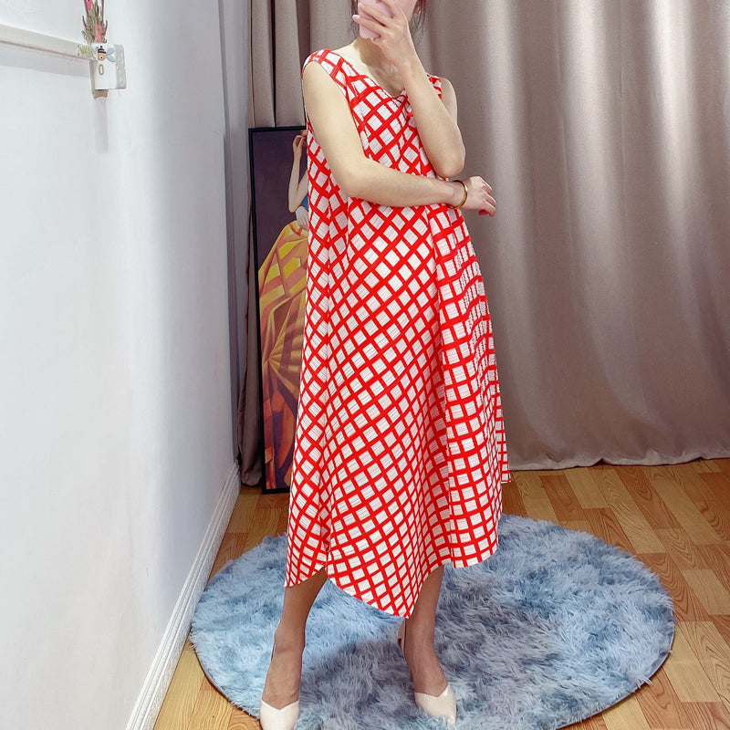 Vestido de talla grande con falda suelta e irregular