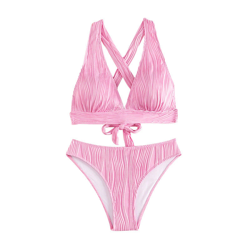 Halter Strap Split Swimsuit Women's Bikini