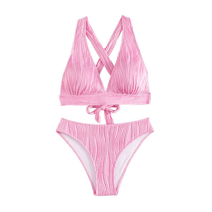 Halter Strap Split Swimsuit Women's Bikini
