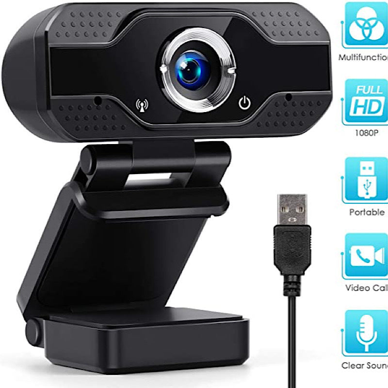 Véritable caméra Web HD 1080P avec microphone intégré