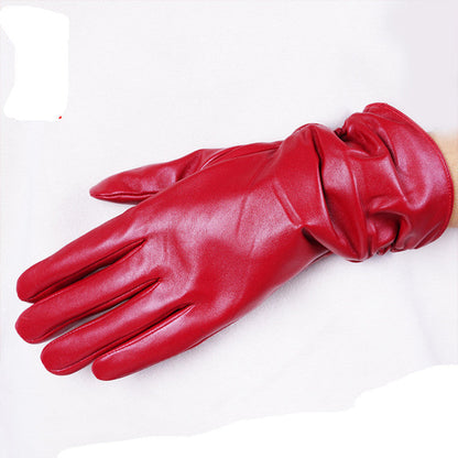 Guantes de piel de invierno para mujer Nuevos guantes de mujer para exteriores