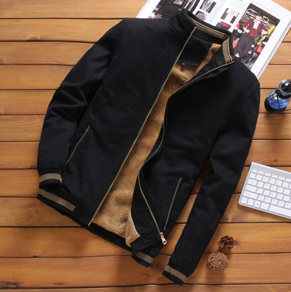 Chaqueta cortavientos para hombre con cuello alto