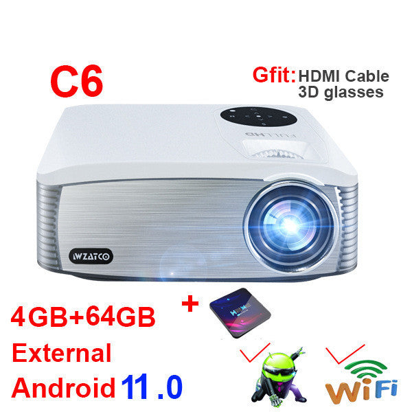 Smart Android 4K HD Projector – 1080P Home & School Laser Projector