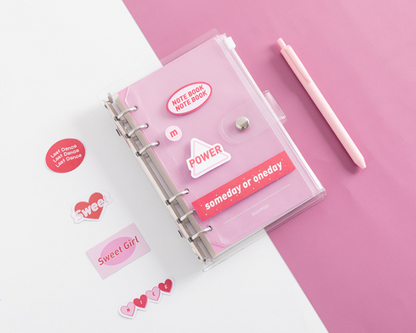 Cahier amovible transparent en PVC