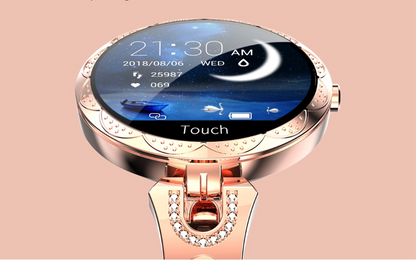 Montre intelligente de mode pour femmes Dispositif portable étanche Moniteur de fréquence cardiaque Montre intelligente de sport pour femmes Mesdames