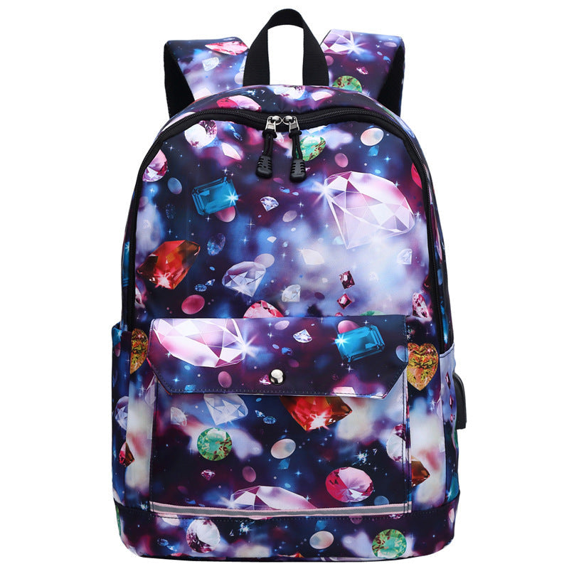 Sac à dos femme Sac à dos ordinateur Sac d'école rechargeable
