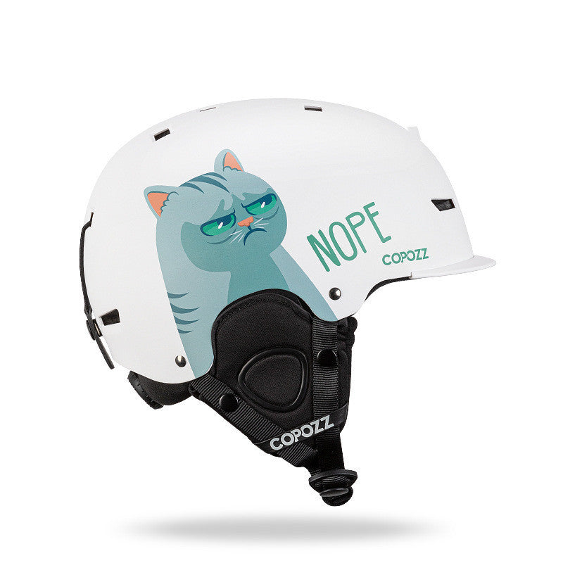 Casque de ski intégré avec lunettes de protection simples et doubles pour adultes