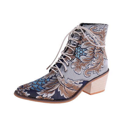 Zapatos de mujer de talla grande con punta, tacón grueso