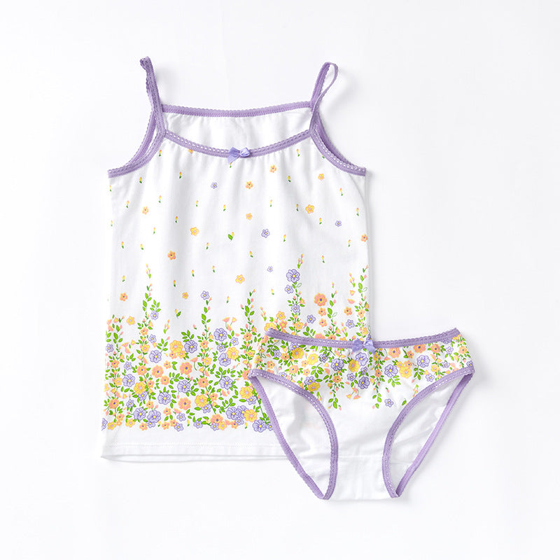 Pyjama d'été deux pièces pour enfants à bretelles