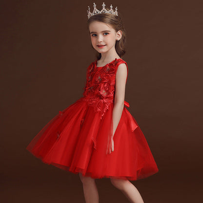 Carisa girls' dress children's mesh skirt