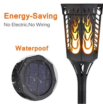 Lampe Torche Solaire Anti-Vraie Flamme 96 LED