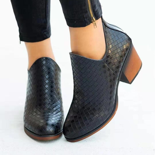 Bottes Martin à talon épais et bout pointu