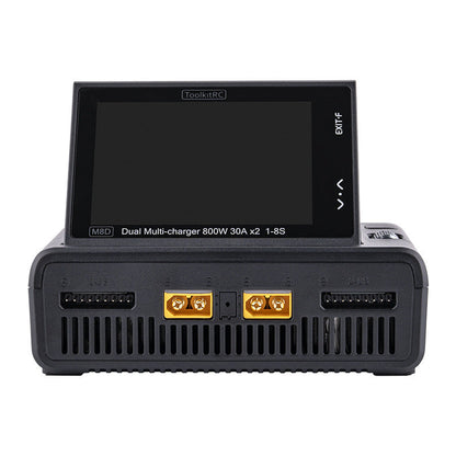 ToolkitRC Touch Color Screen M8D Dual Charger High Power Input UAV Balance