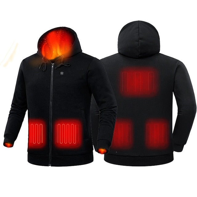 Sudadera con capucha calefactable