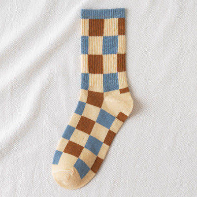 Calcetines retro de otoño e invierno para mujer