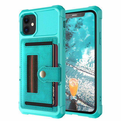 Slim TPU Card Slot iPhone Case – Solid Color Back Cover | iPhone 6–12 Series