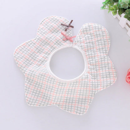 360° rotating flower waterproof saliva towel