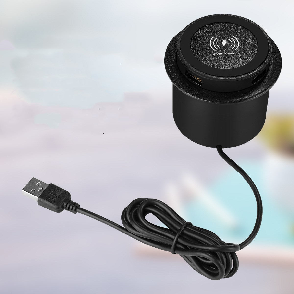 Cargador inalámbrico dual de escritorio USB