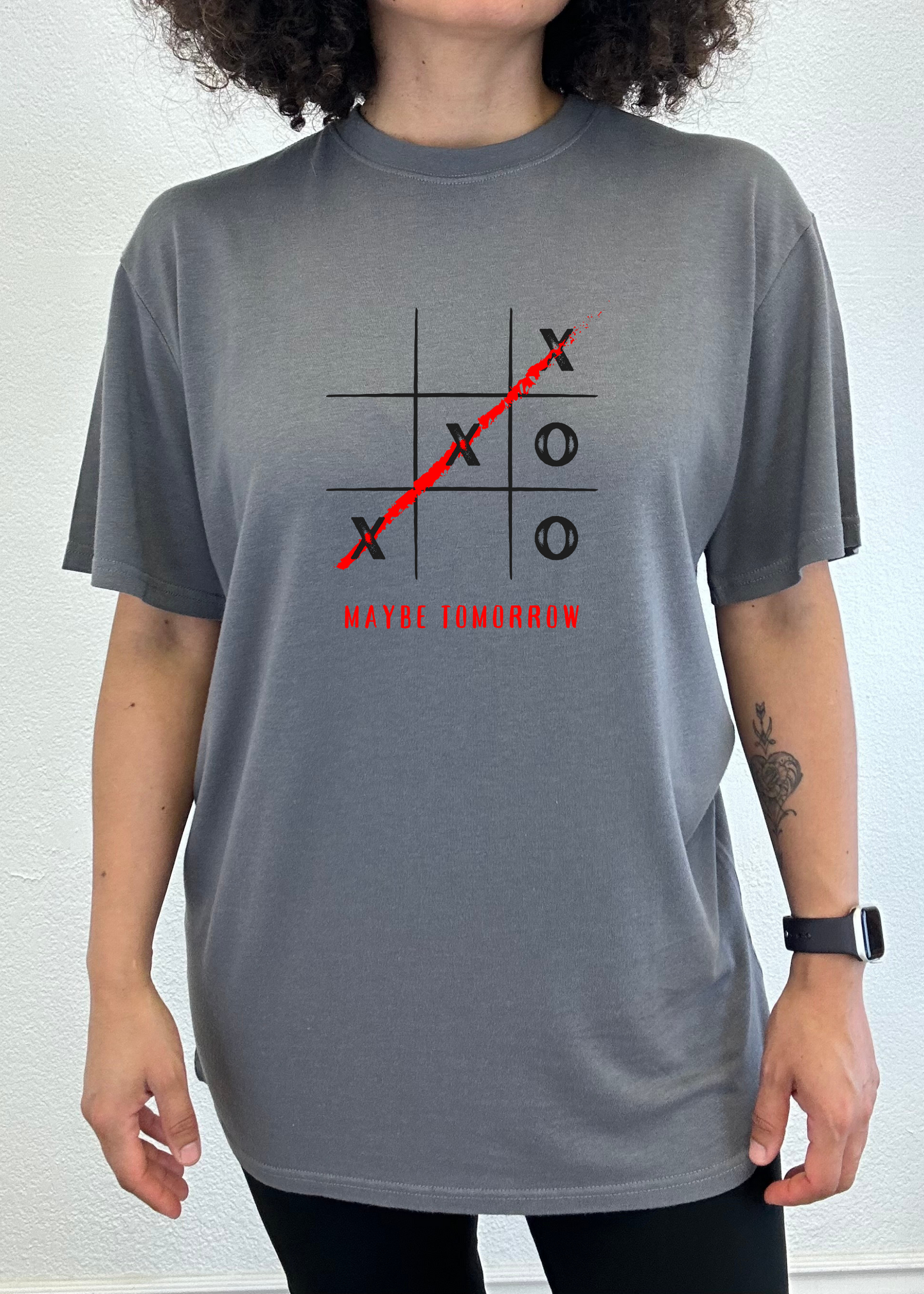 T-shirt graphique unisexe en bambou/coton Maybe Tomorrow