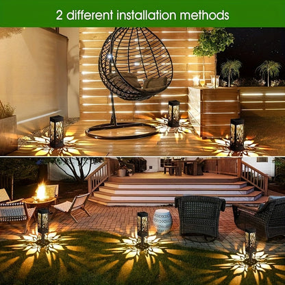 8-Pack Solar Pathway Lights – Motion Sensor, IPX5 Waterproof, Warm/Yellow LED