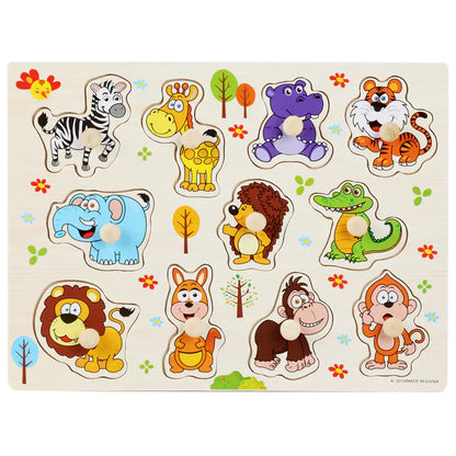 Montessori Pegged Wooden Puzzles