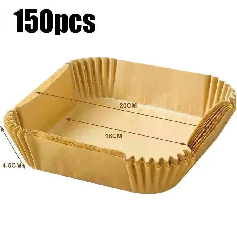 Accessoires en papier pour friteuse à air chaud, papier de cuisson jetable antiadhésif pour friteuse à air chaud, papier parchemin pour four à convection