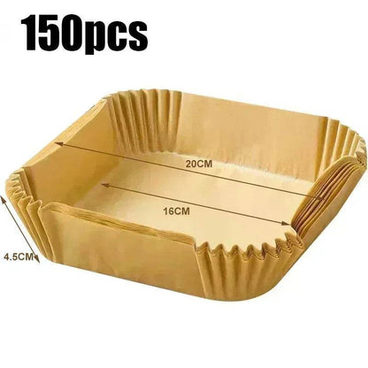 Accessoires en papier pour friteuse à air chaud, papier de cuisson jetable antiadhésif pour friteuse à air chaud, papier parchemin pour four à convection