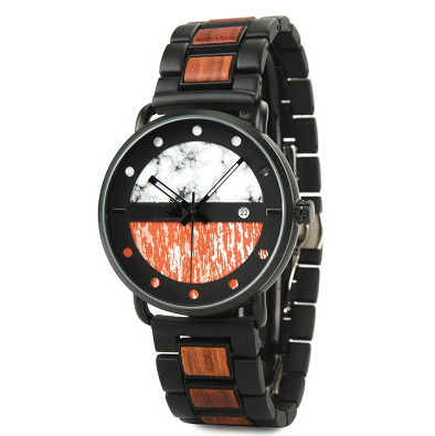 Reloj de madera sencillo personalizado para hombre