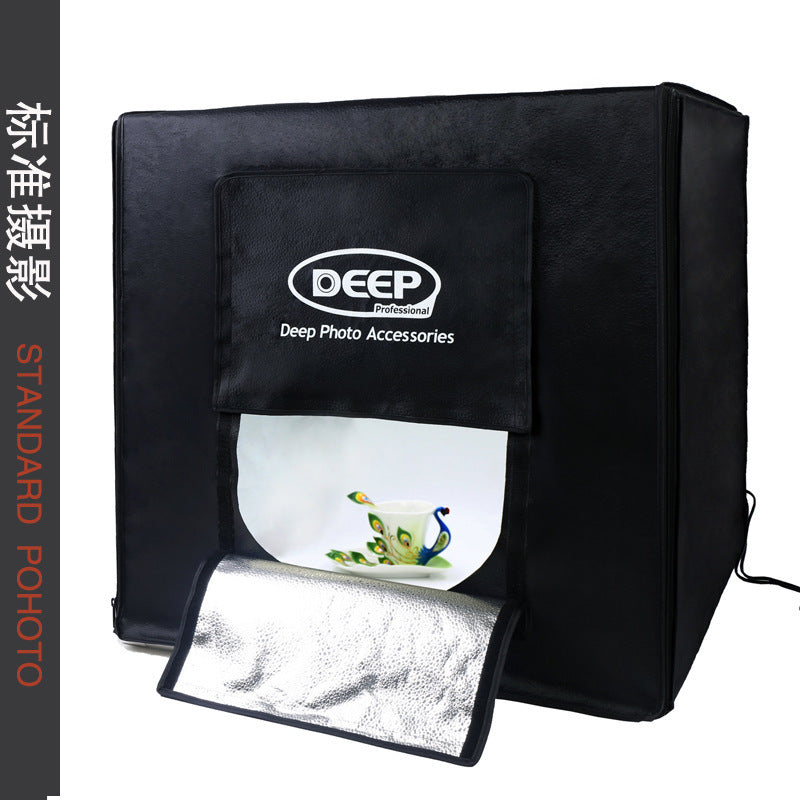 Kit de lampe de photographie de studio photographique LED DEEP avec boîte à lumière 60CM, vente en gros