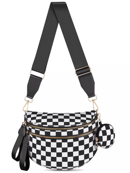 Multi-Pocket Adjustable Strap Crossbody Bag