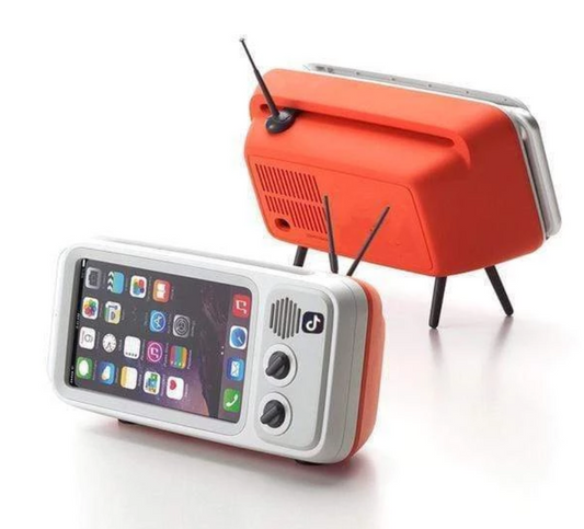 Support de téléphone haut-parleur Bluetooth Rétro TV