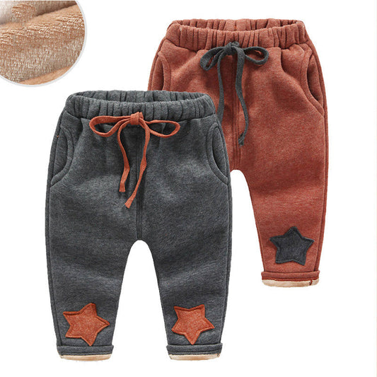 Pantalones acolchados de terciopelo para niños
