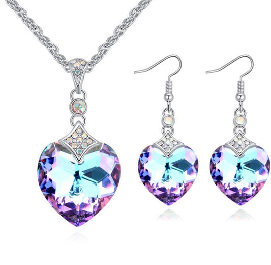 Parure de bijoux Cœur de cristal