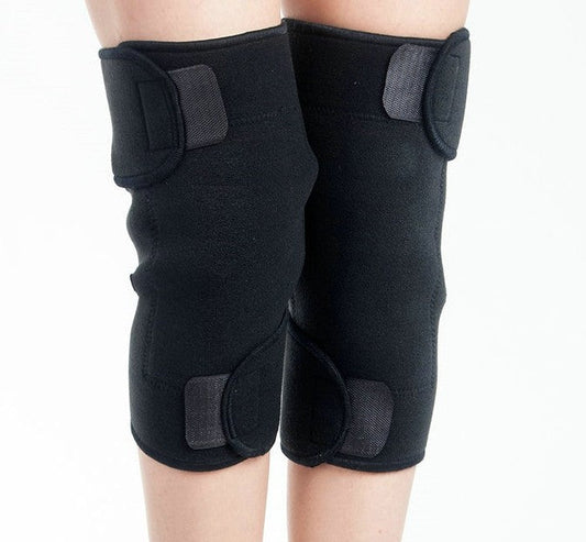1 Paire Genouillères Auto-chauffantes en Tourmaline Thérapie Magnétique Genouillère Soulagement Douleur Arthrite Attelle Support Rotulien Genouillères