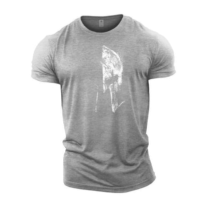 Europe And America Cross Border Helmet Series Men's Fashion Cotton Printed T-shirt